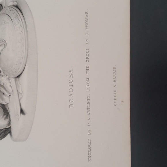 BOADICEA ,  Engraved by R A Artlett from the group by J Thomas, The Art 1857 - Picture 8 of 8